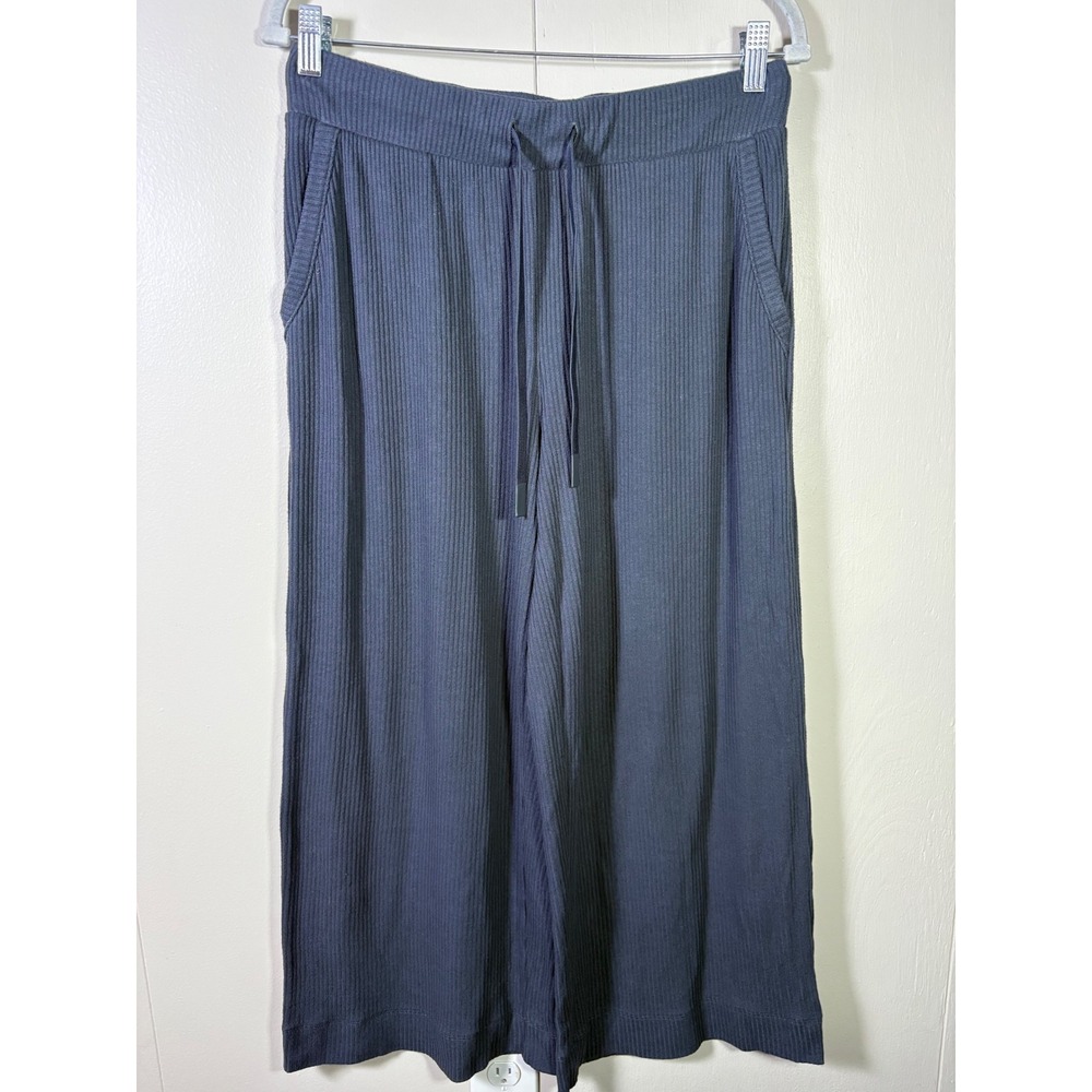 Haven Well Within Ribbed Wide Leg Lounge Pants Gray M Coastal Lounge Comfy